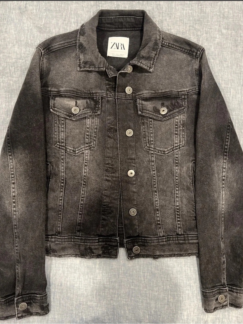 ZARA Faded Black Denim Jacket